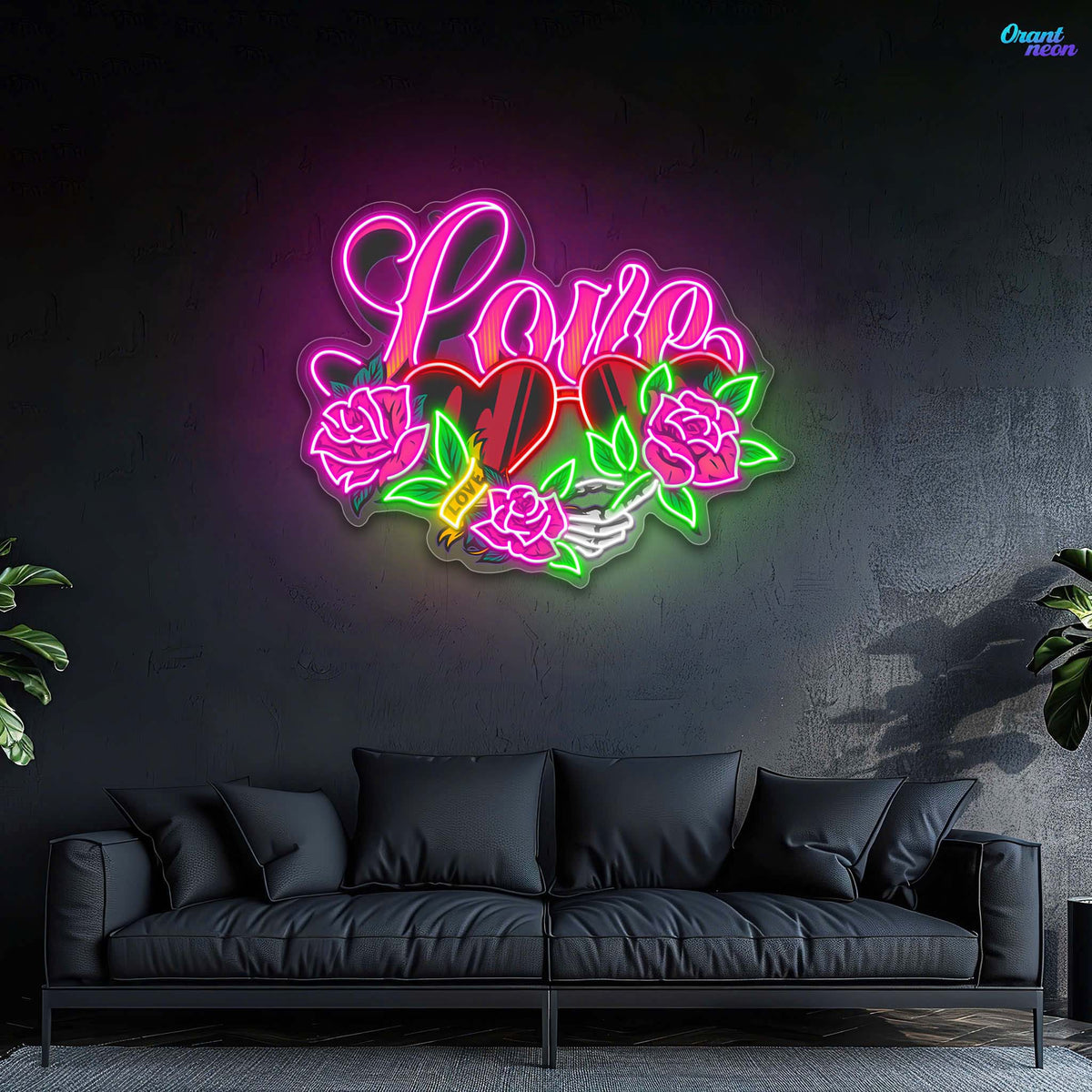 Perfect Vision of Love: Heart Glasses Edition Neon Sight Light Artwork