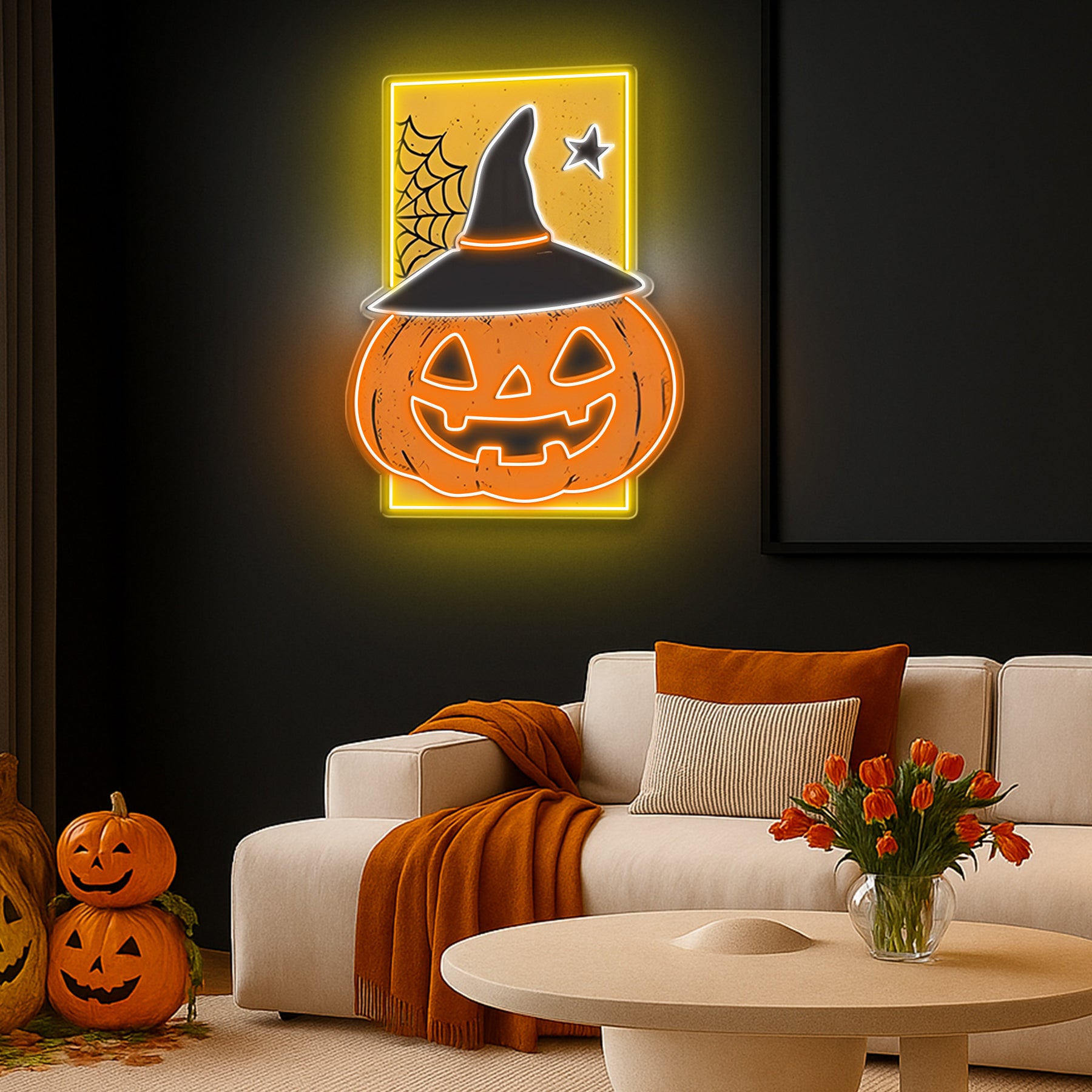 Spooky Halloween Neon Sign – LED Wall Light for Home, Bar, Party Decor