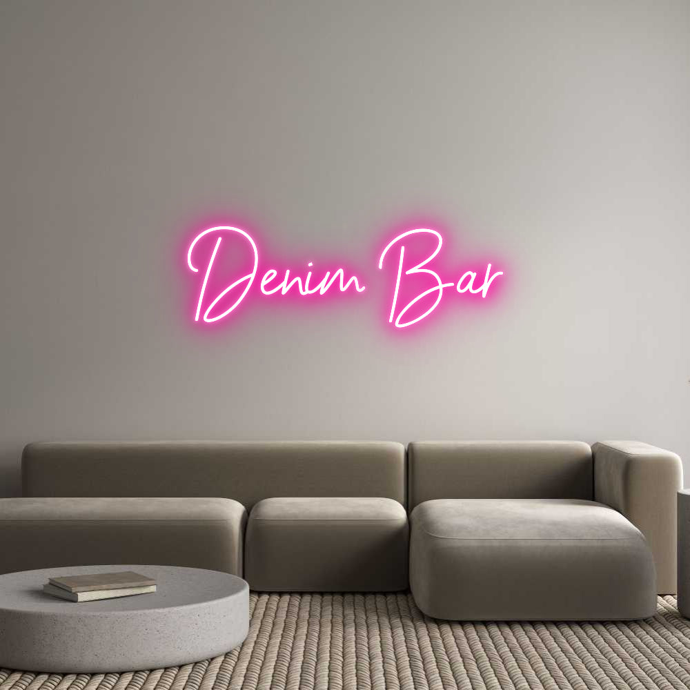 Custom Neon: Denim Bar