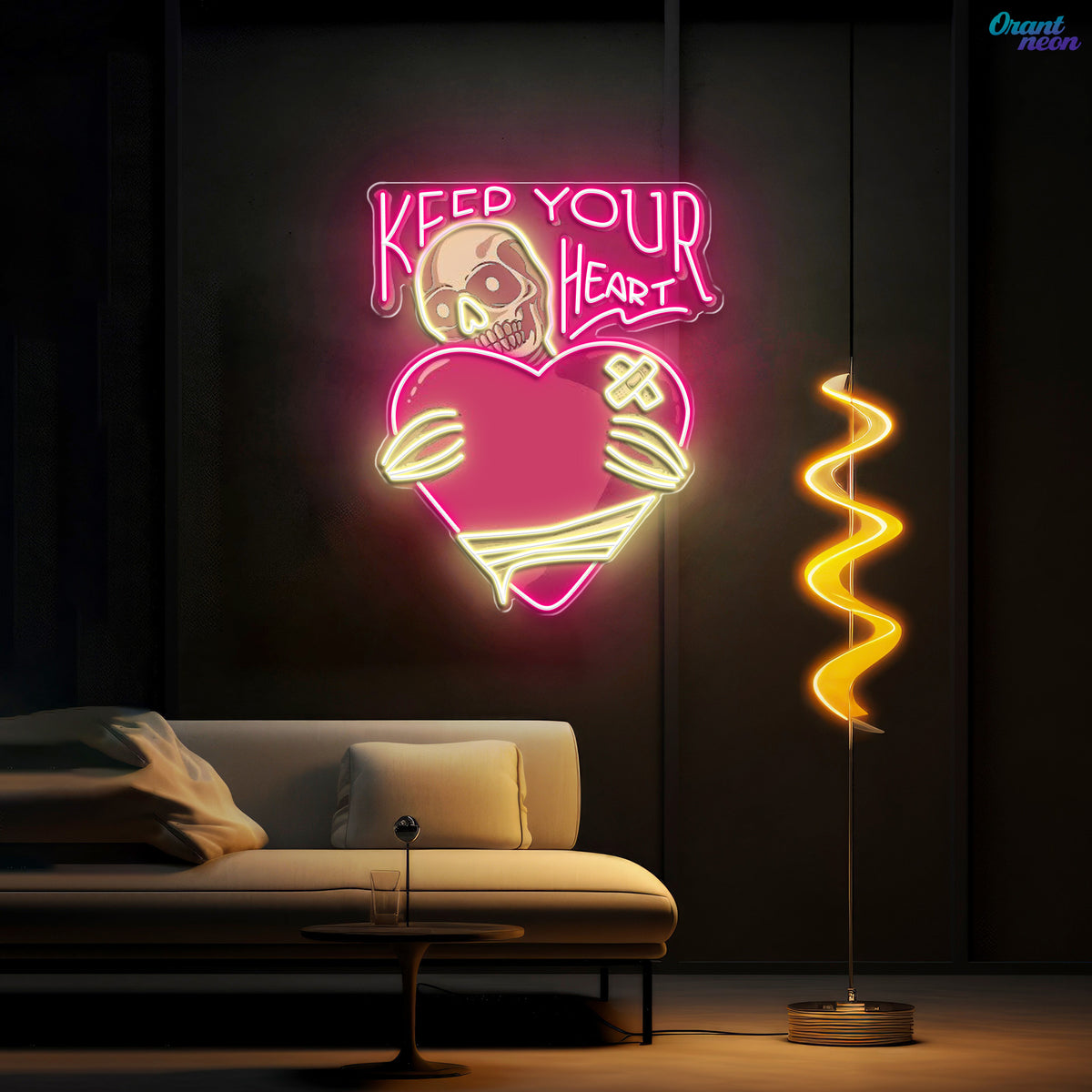 Rattle My Heart: Love to the Bone Best Gift For Valentine Neon Sight Light Artwork