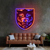 Angry Wolf Head LED Neon Sign Light Pop Art