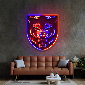 Angry Wolf Head LED Neon Sign Light Pop Art
