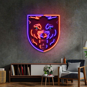 Angry Wolf Head LED Neon Sign Light Pop Art