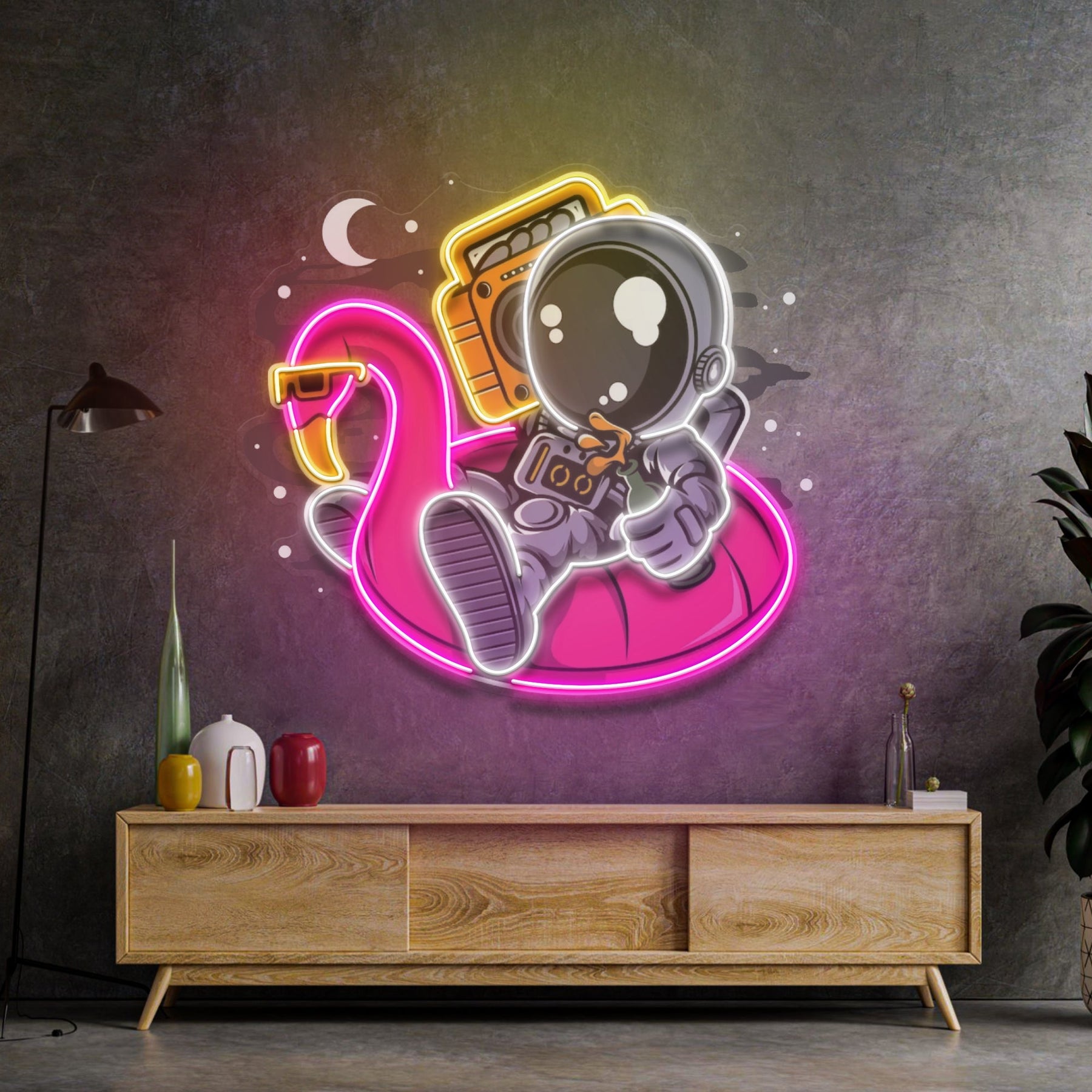 Astronaut Floaties Ballon LED Neon Sign Light Pop Art