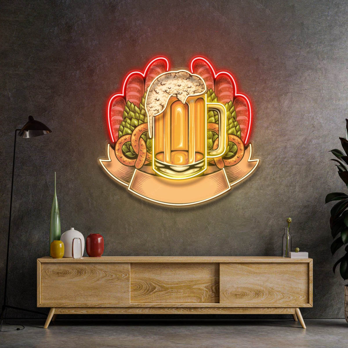 Beer Festival LED Neon Sign Light Pop Art
