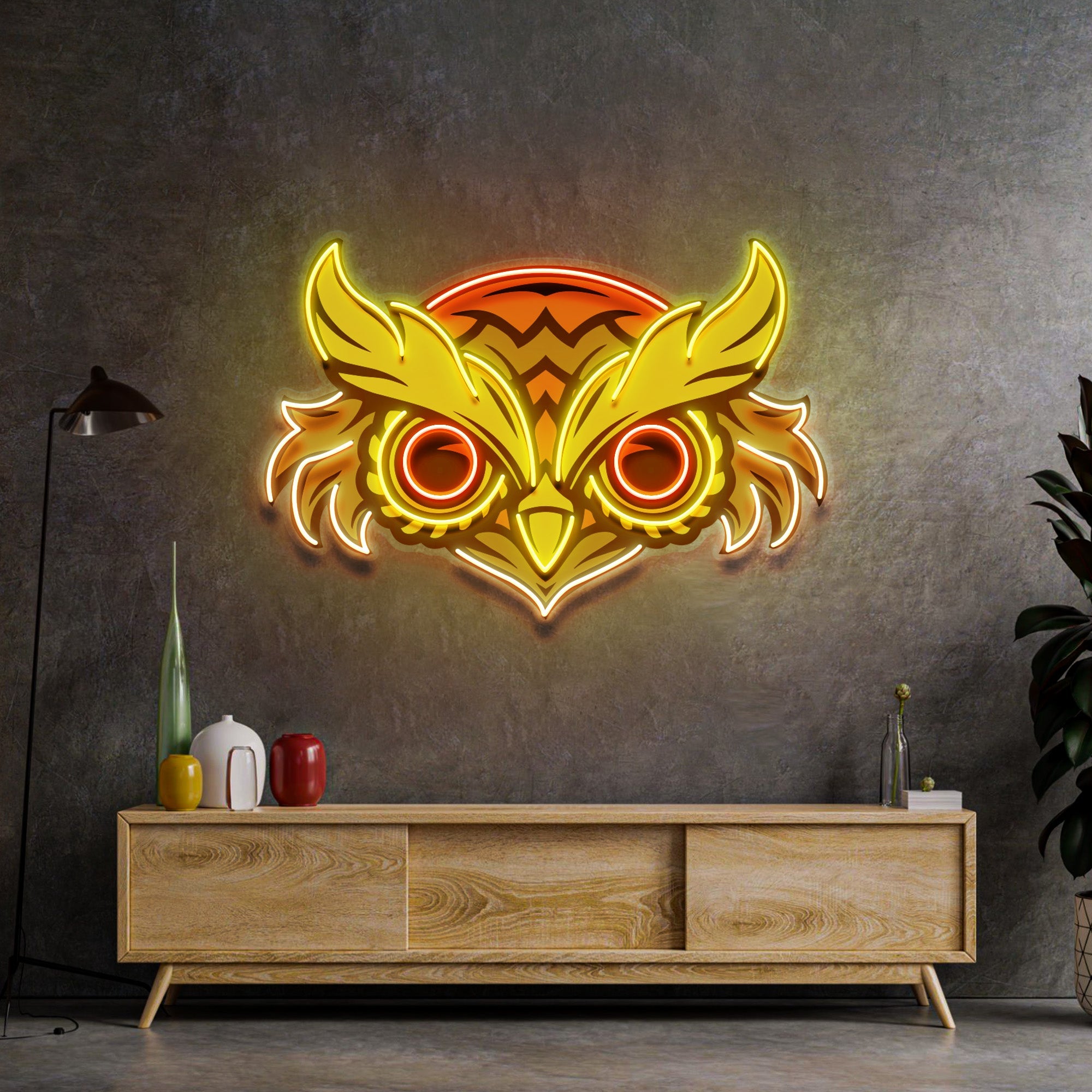 Brown Owl LED Neon Sign Light Pop Art