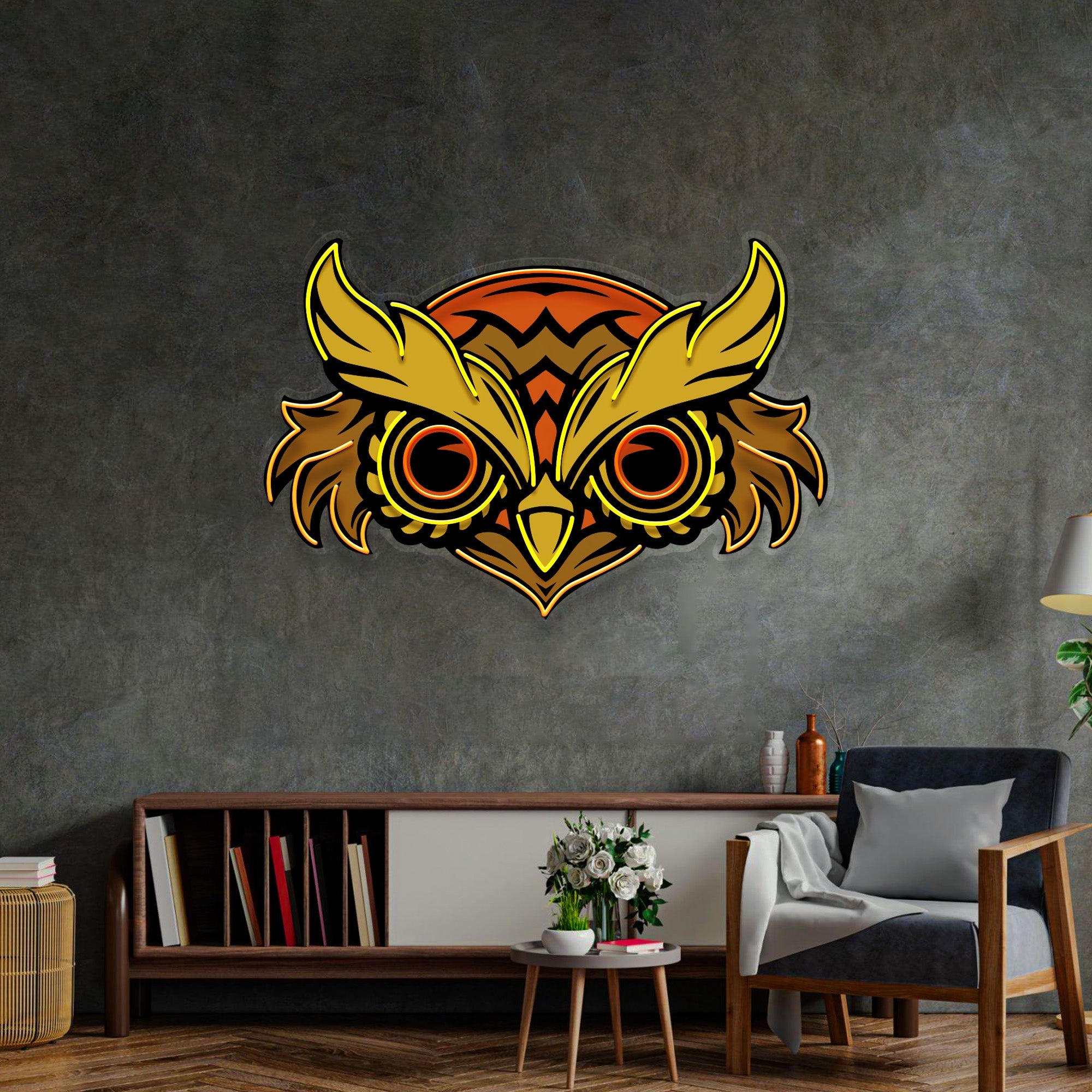 Brown Owl LED Neon Sign Light Pop Art