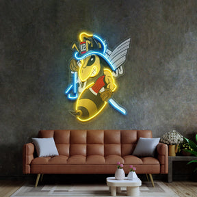 Bee Firefighters LED Neon Sign Light Pop Art