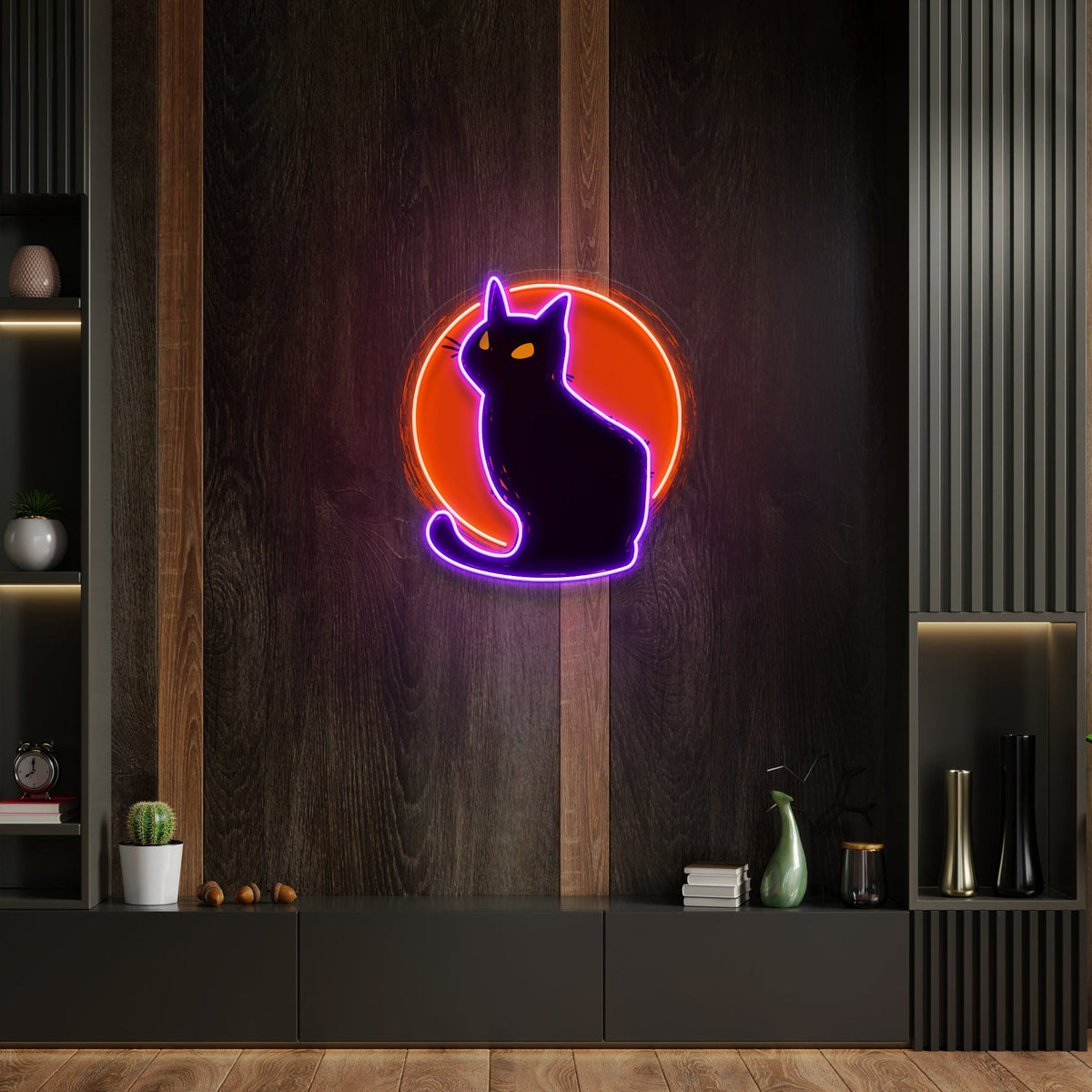 Cat halloween Artwork Led Neon Sign Light