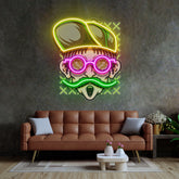 Chill Guy With Weed And Wear Glasses LED Neon Sign Light Pop Art