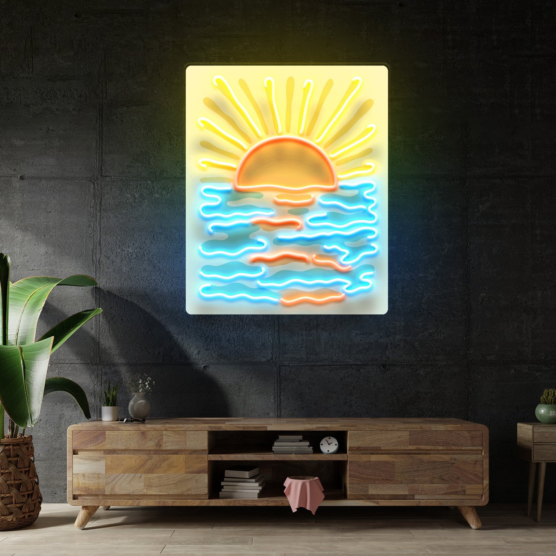 Coastal Rise LED Neon Sign Light Pop Art
