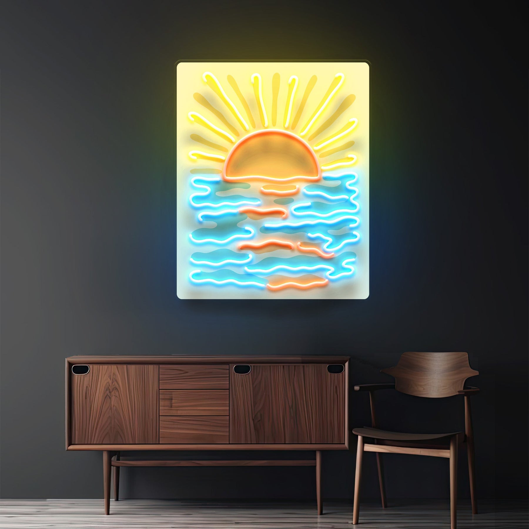 Coastal Rise LED Neon Sign Light Pop Art