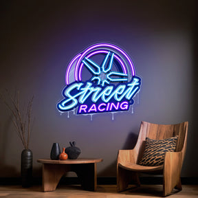 Cool Street Racing Wheel LED Neon Sign Light Pop Art