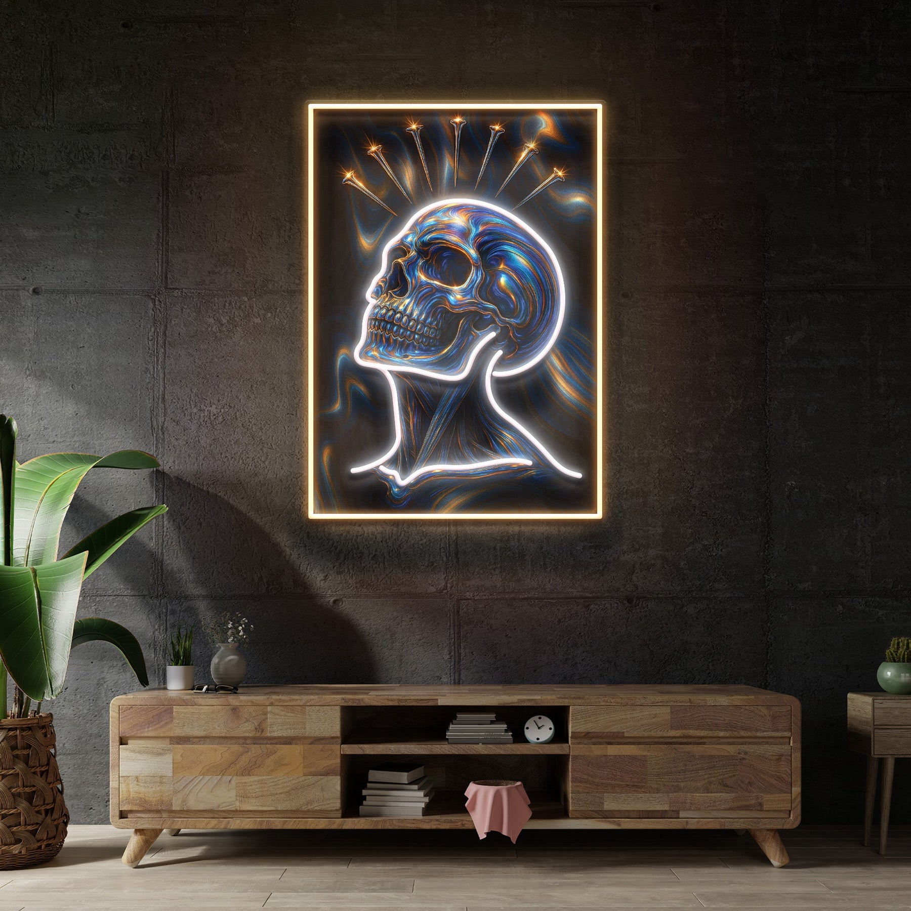 Crowned Remains LED Neon Sign Light Pop Art