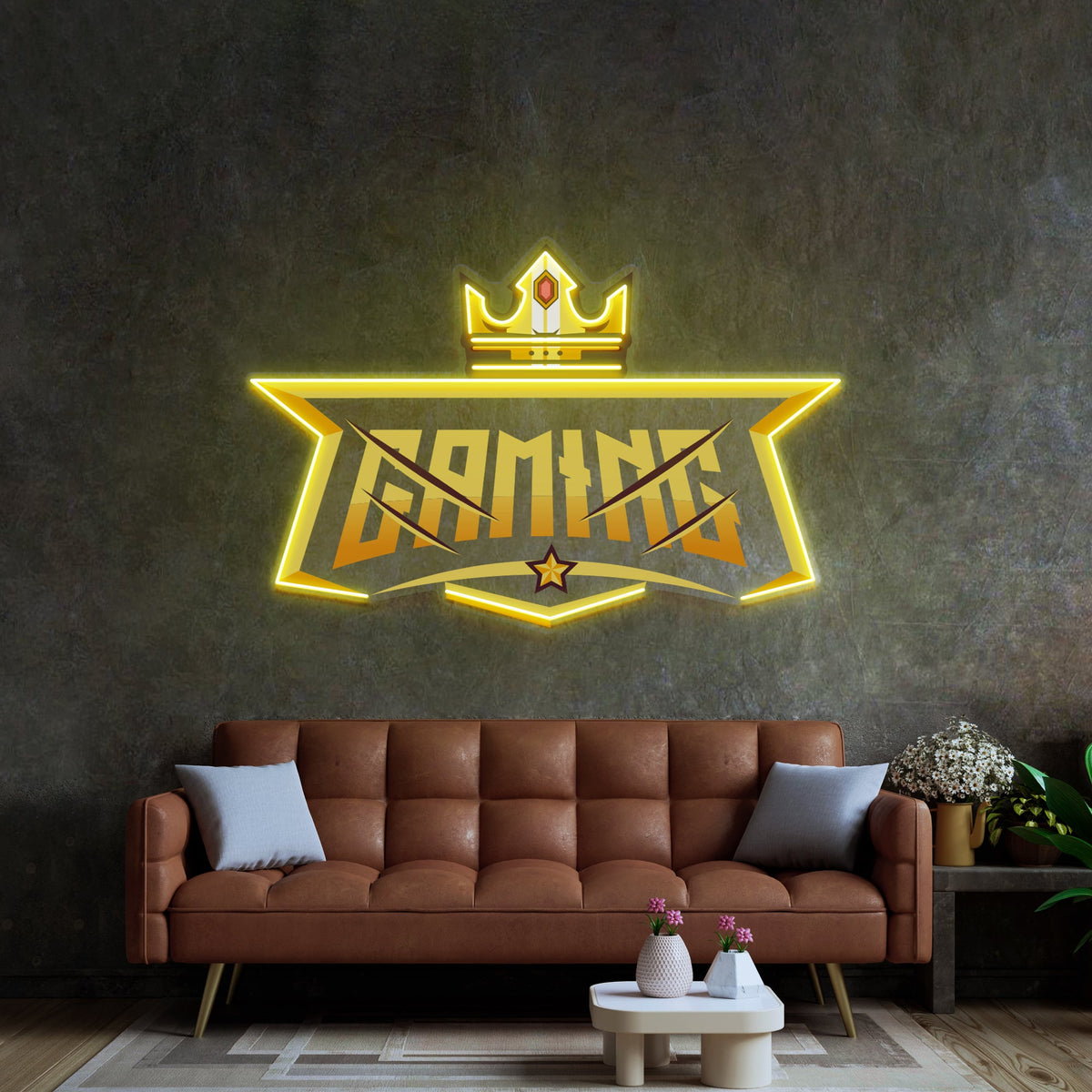 Crown Gamming LED Neon Sign Light Pop Art