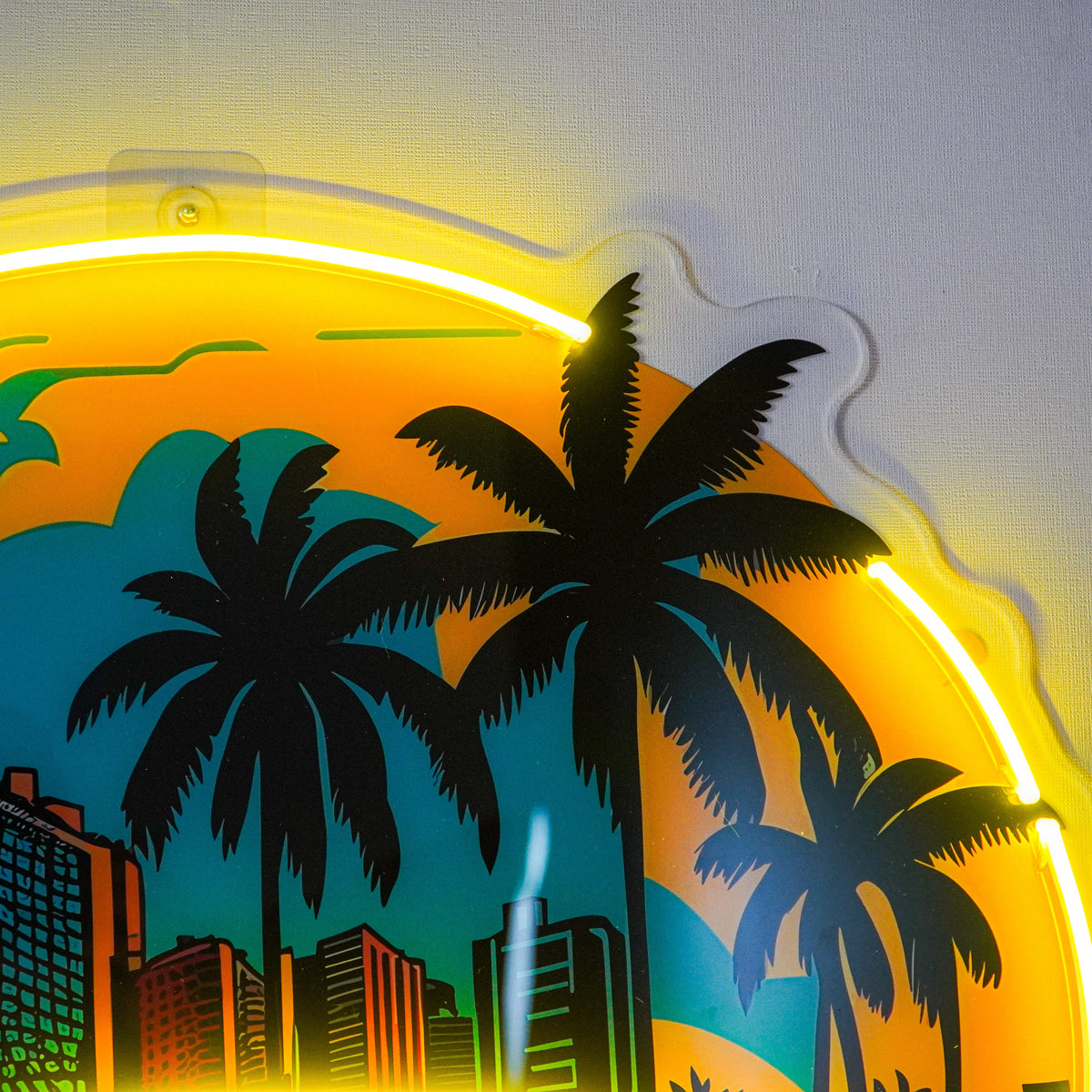 Car The Sunset LED Neon Sign Light Pop Art