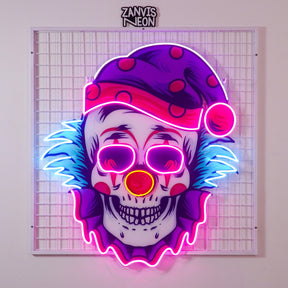Clown Skull LED Neon Sign Light Pop Art