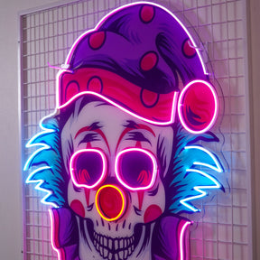 Clown Skull LED Neon Sign Light Pop Art