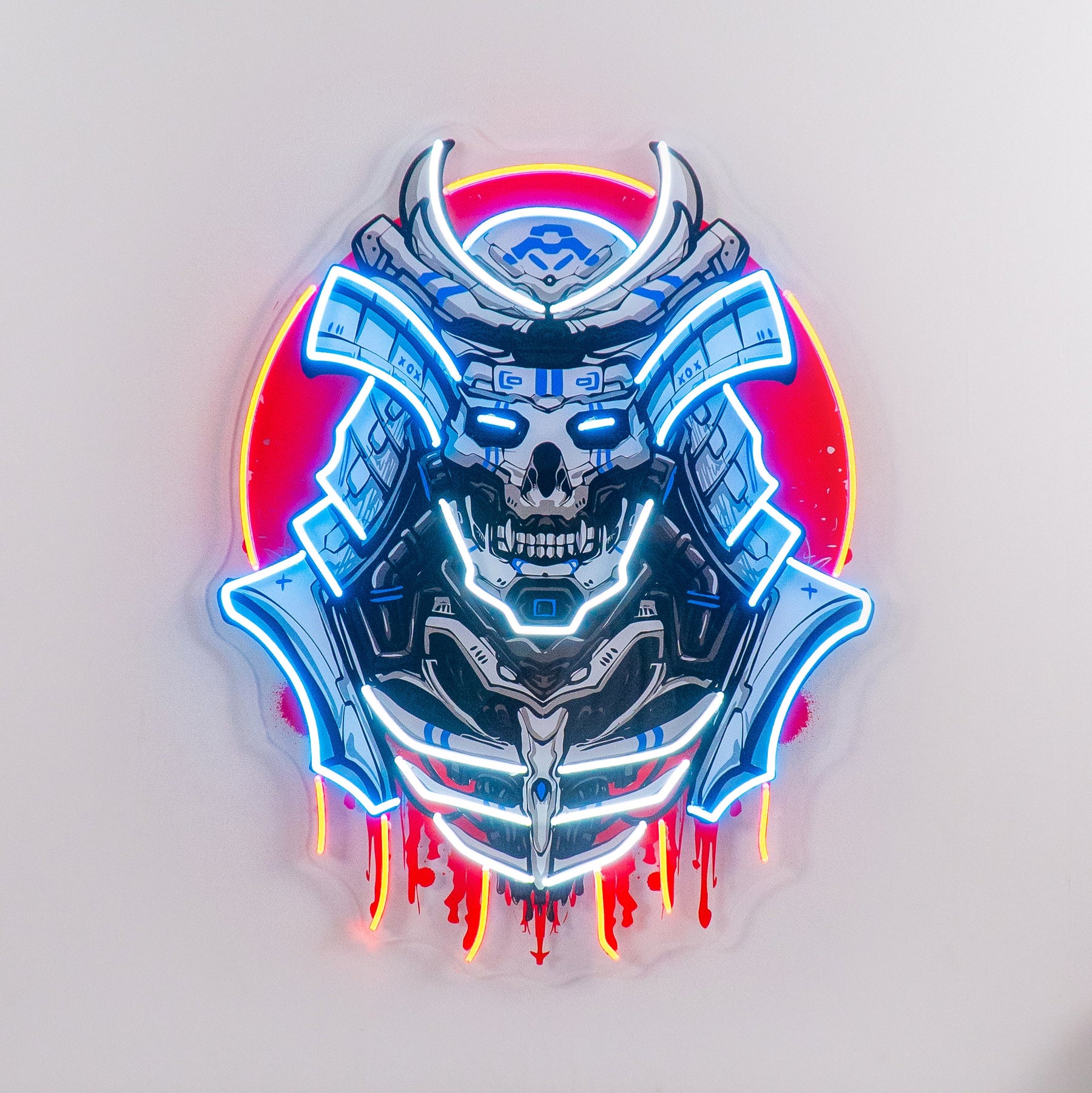 The Japanese Samurai Robot LED Neon Sign Light Pop Art