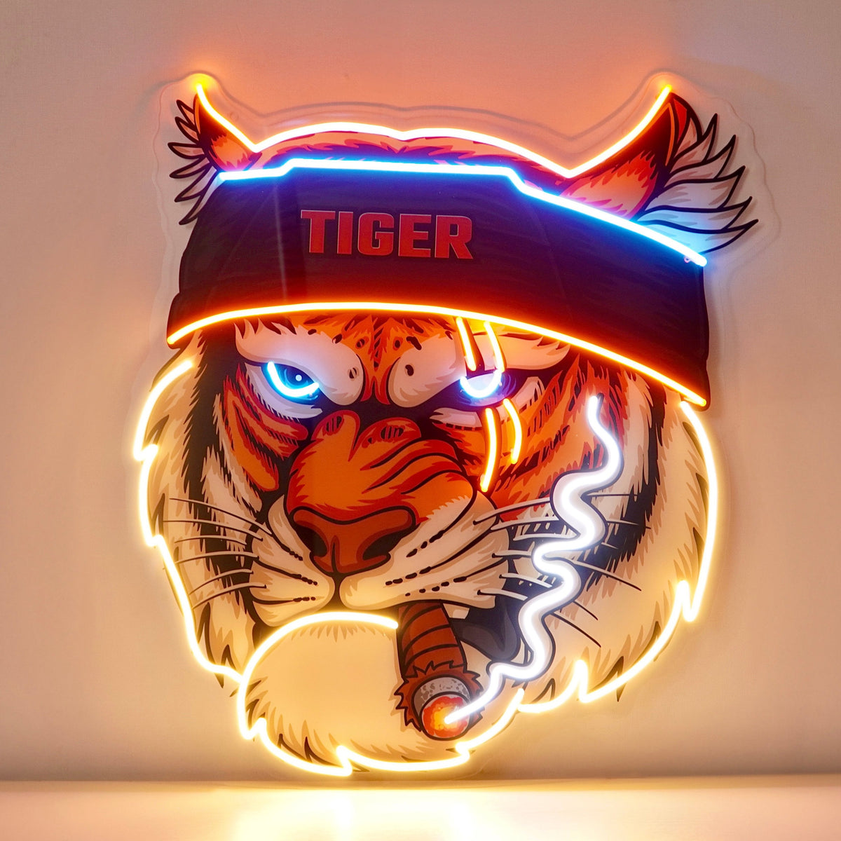Tiger Smoking LED Neon Sign Light Pop Art