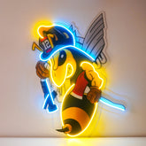 Bee Firefighters LED Neon Sign Light Pop Art