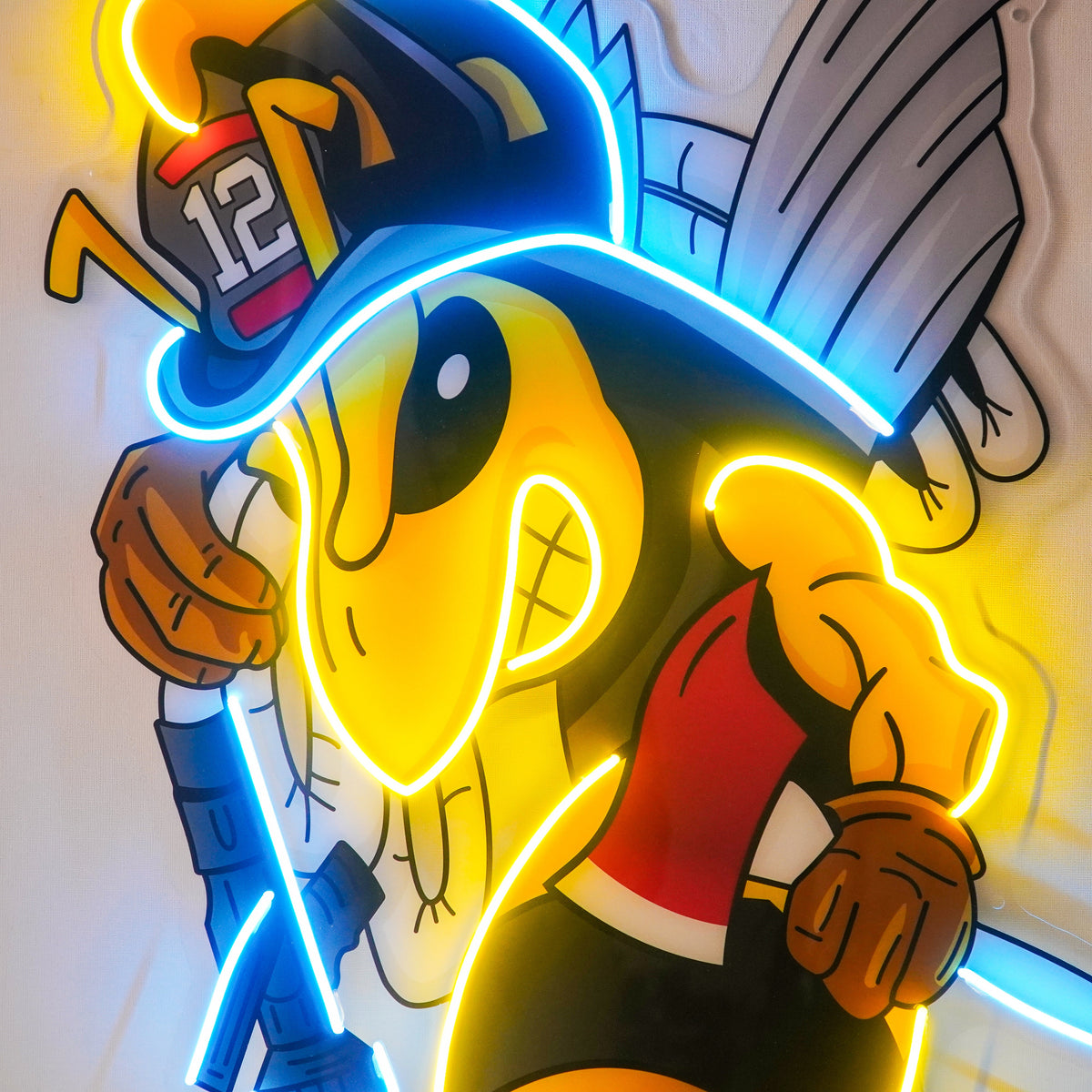 Bee Firefighters LED Neon Sign Light Pop Art