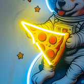 Astrodog Pizza LED Neon Sign Light Pop Art