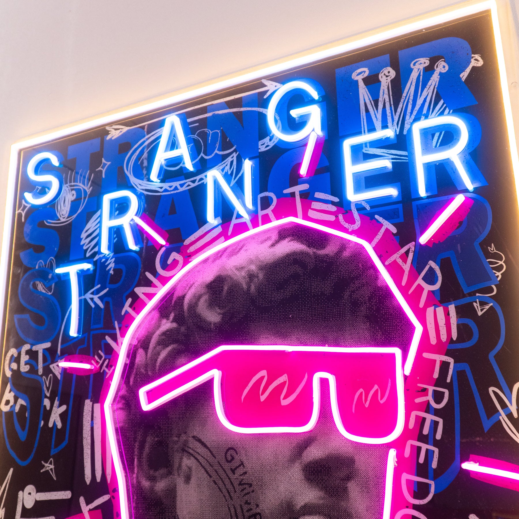 David Stranger Collapse Art LED Neon Sign Light Pop Art