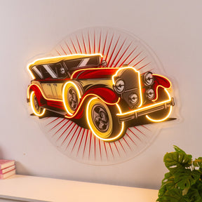 Old Car Power LED Neon Sign Light Pop Art