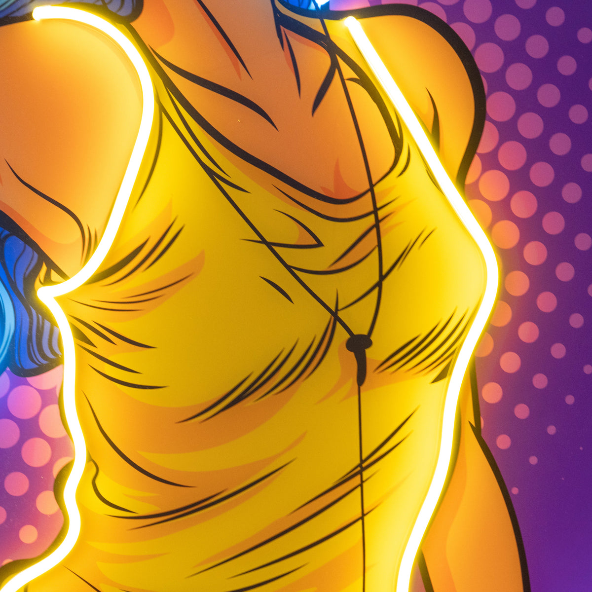 Women Listen Music LED Neon Sign Light Pop Art