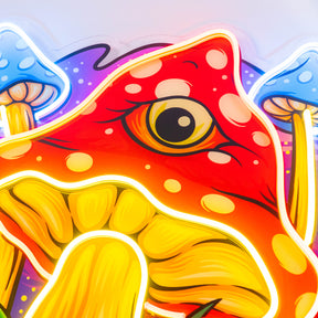Psychedelic Eye Mushroom LED Neon Sign Light Pop Art