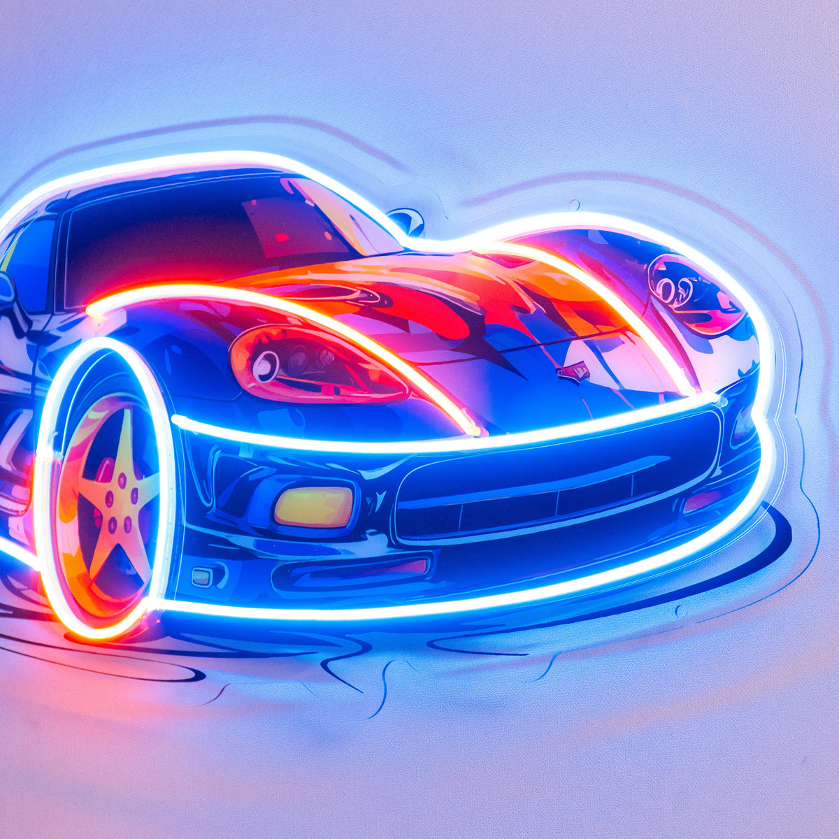Sports Car LED Neon Sign Light Pop Art