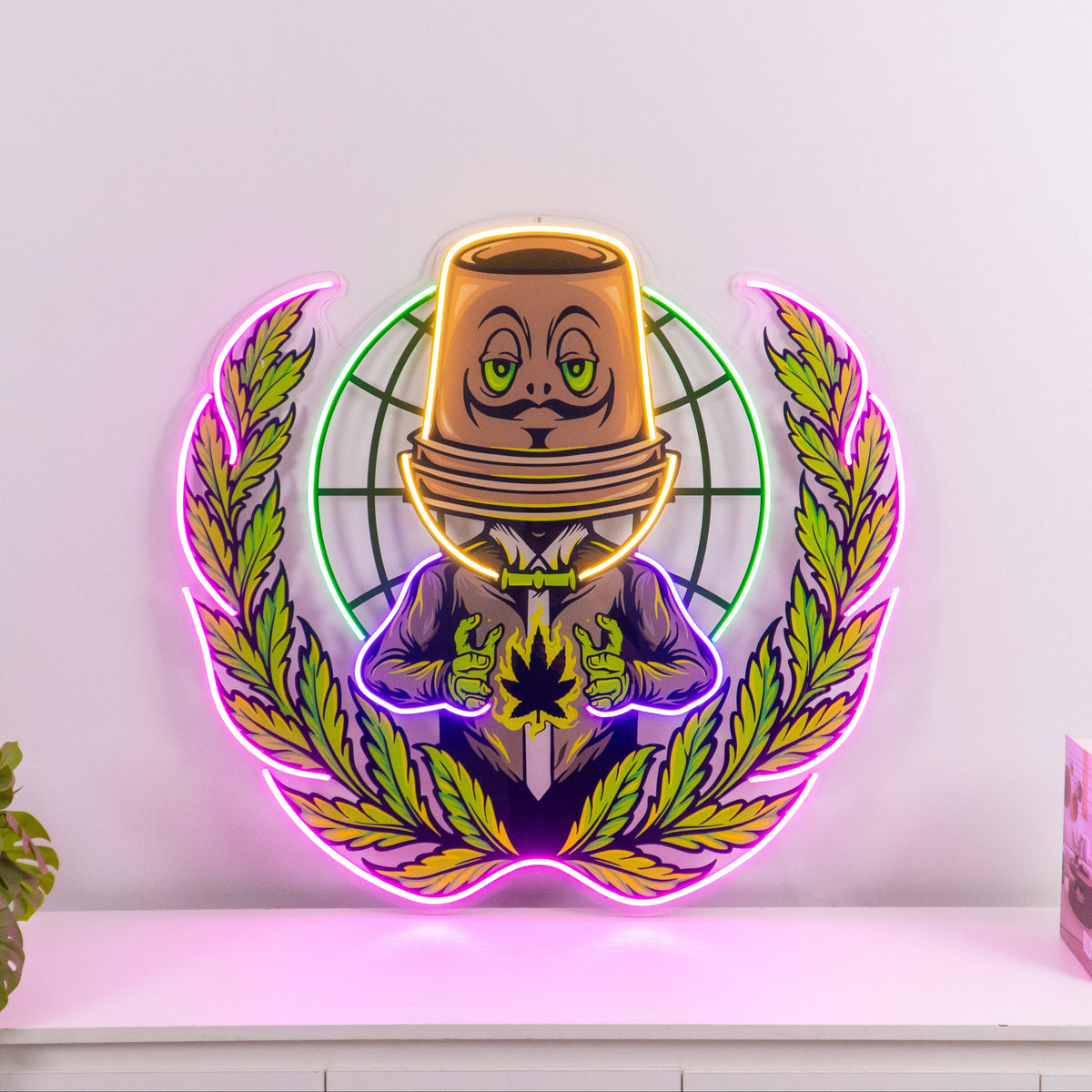 Weed Boss LED Neon Sign Light Pop Art