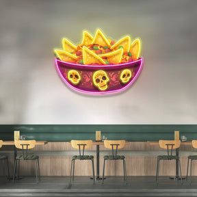 Deadly Delicious Nachos LED Neon Sign Light Pop Art