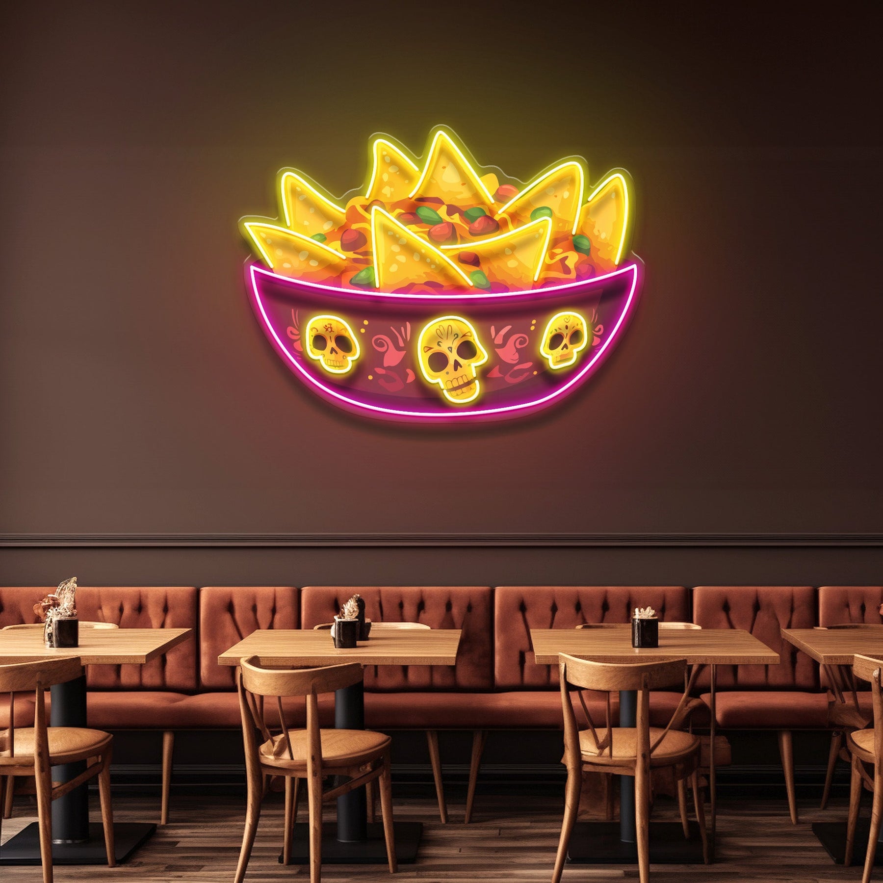 Deadly Delicious Nachos LED Neon Sign Light Pop Art