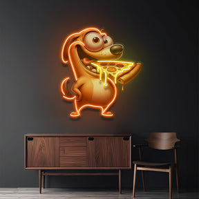 Dog Eat Pizza LED Neon Sign Light Pop Art