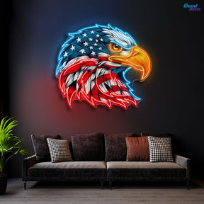 Eagle America Head Neon Sign