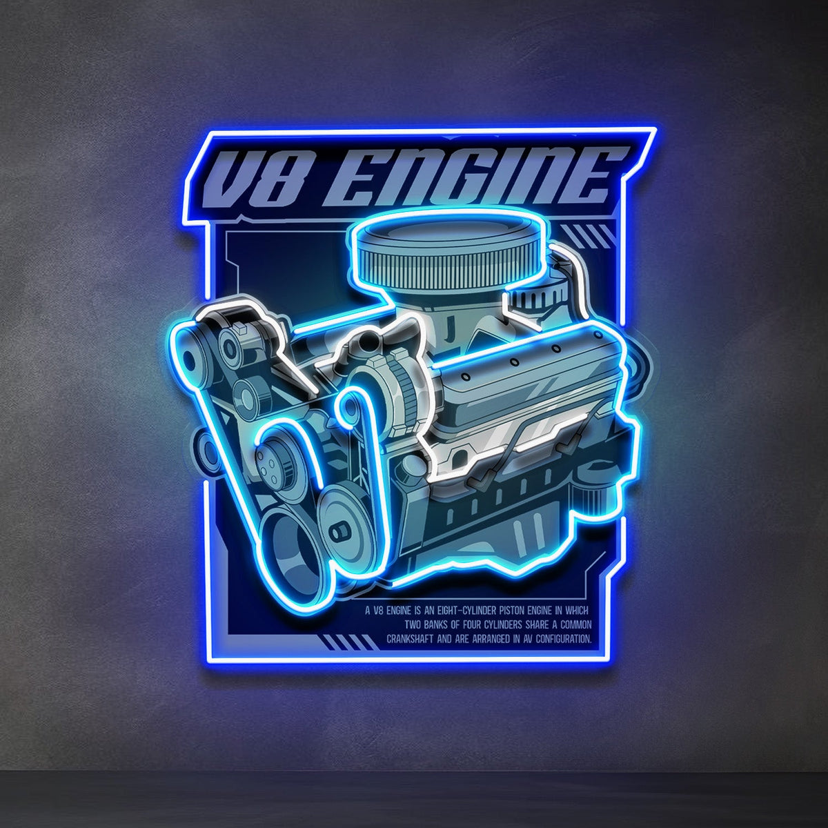 Engine LED Neon Sign Light Pop Art