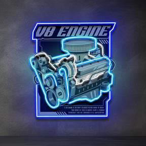 Engine LED Neon Sign Light Pop Art