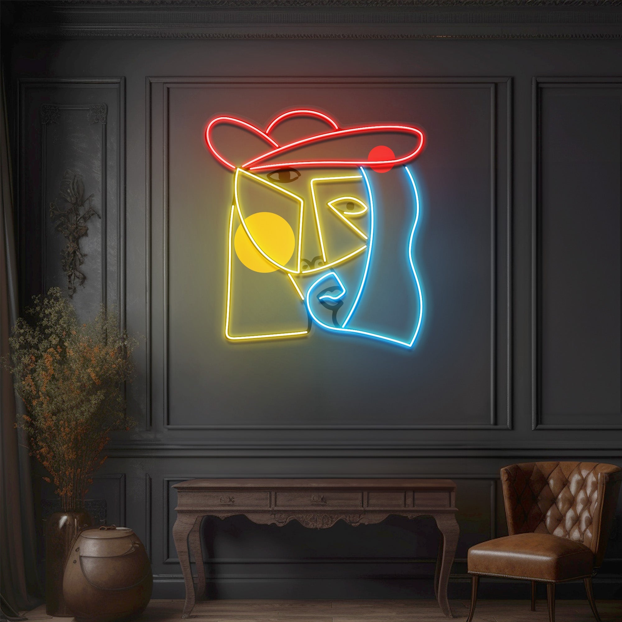 Face Abstract Art LED Neon Sign Light - Orant Neon