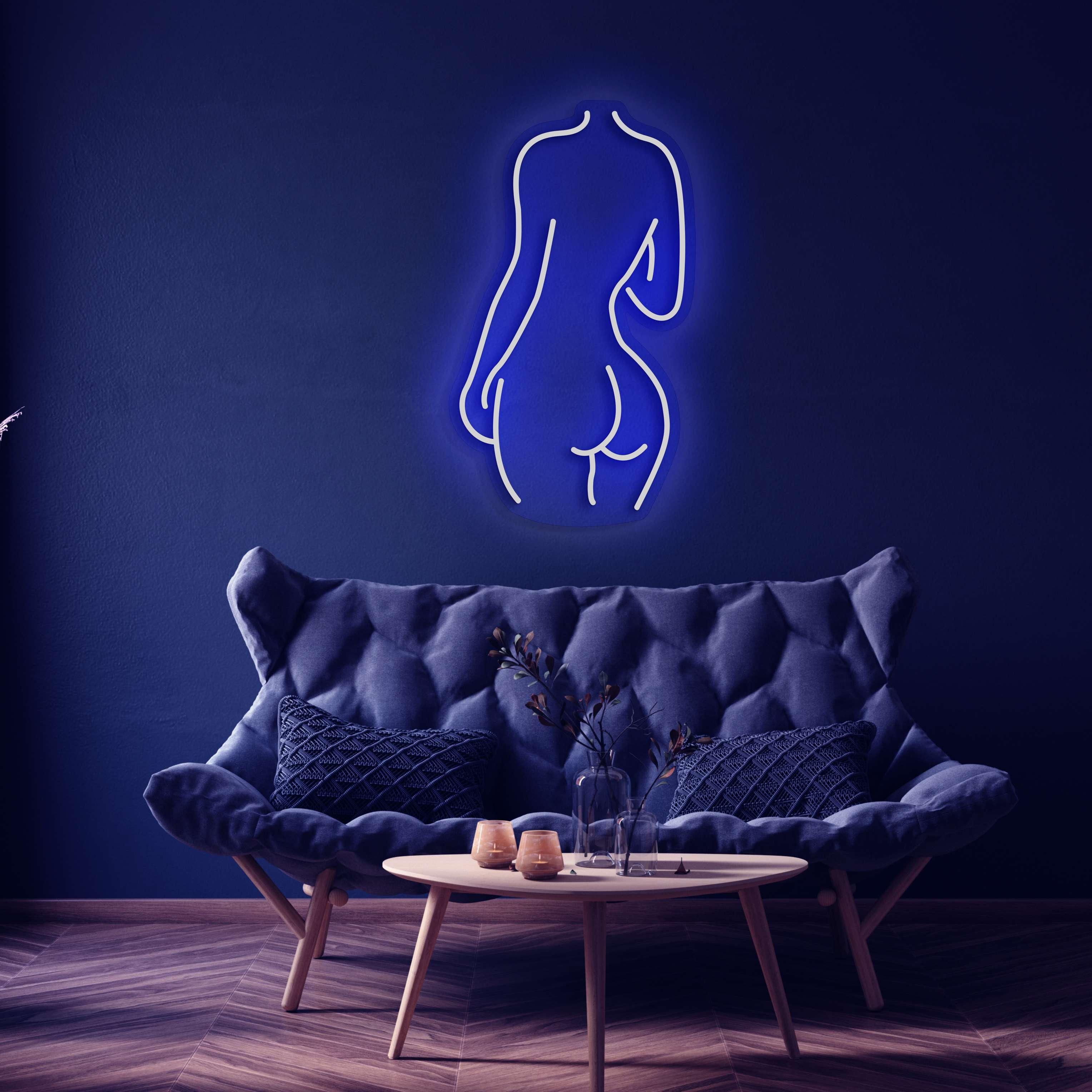 Female Back Silhouette Neon Sign