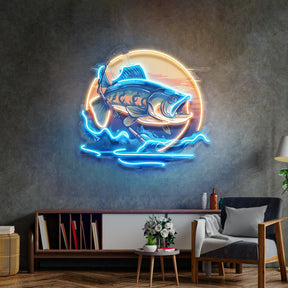 Fishing Cartoon LED Neon Sign Light Pop Art
