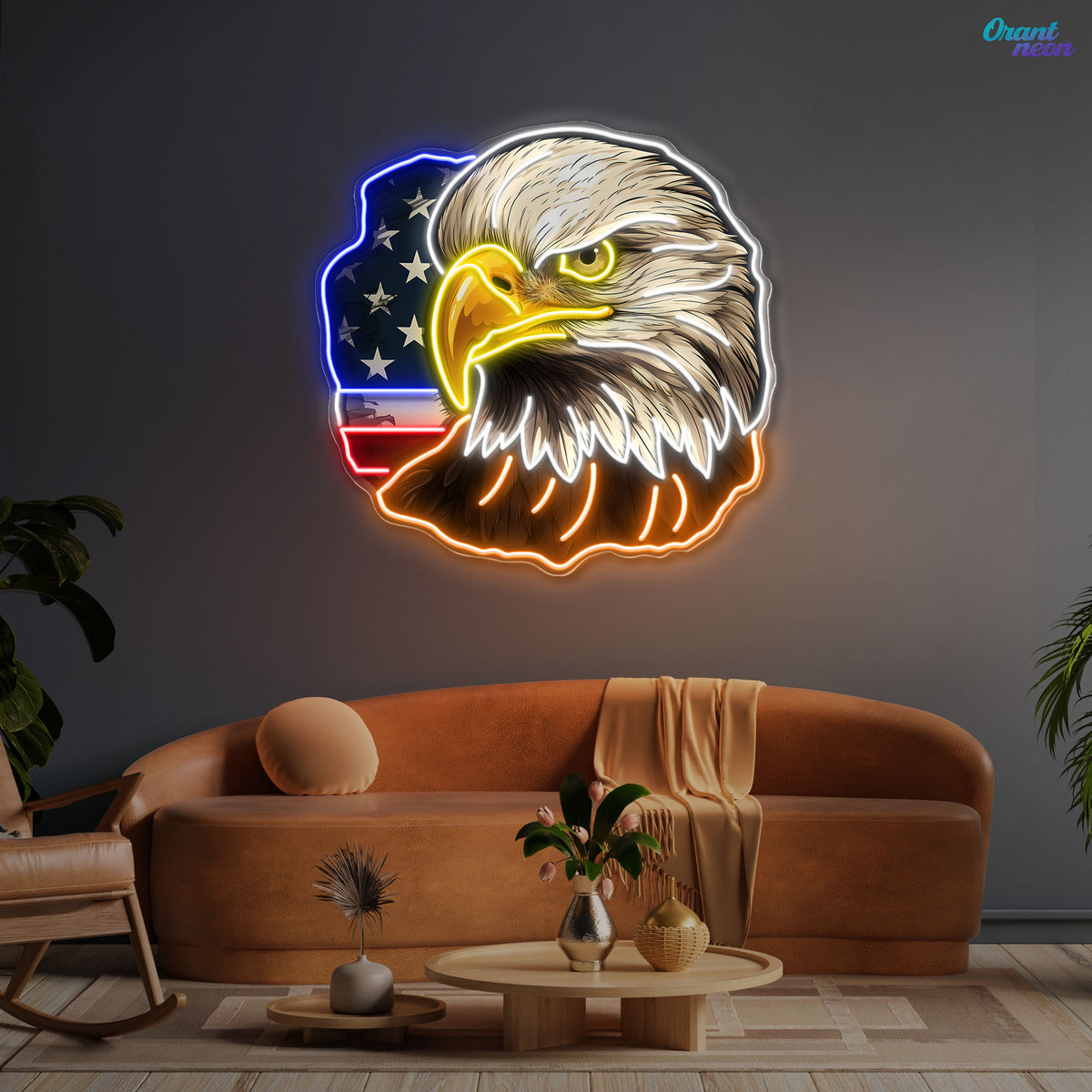 Flag Bald America Eagle Neon Sign 5