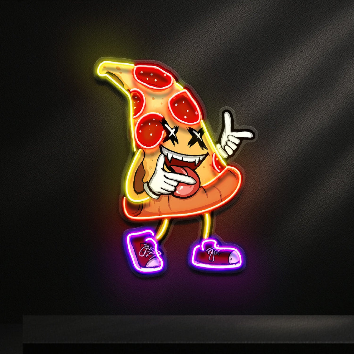 Funky Pizza Slice LED Neon Sign Light Pop Art