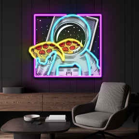 Galaxy Pizza Mission LED Neon Sign Light Pop Art