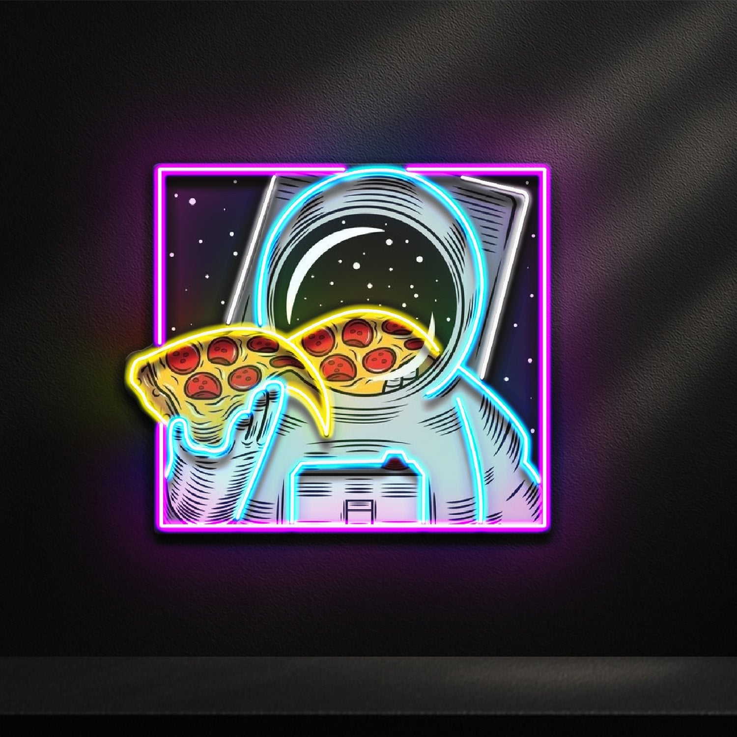 Galaxy Pizza Mission LED Neon Sign Light Pop Art