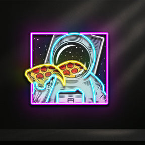 Galaxy Pizza Mission LED Neon Sign Light Pop Art