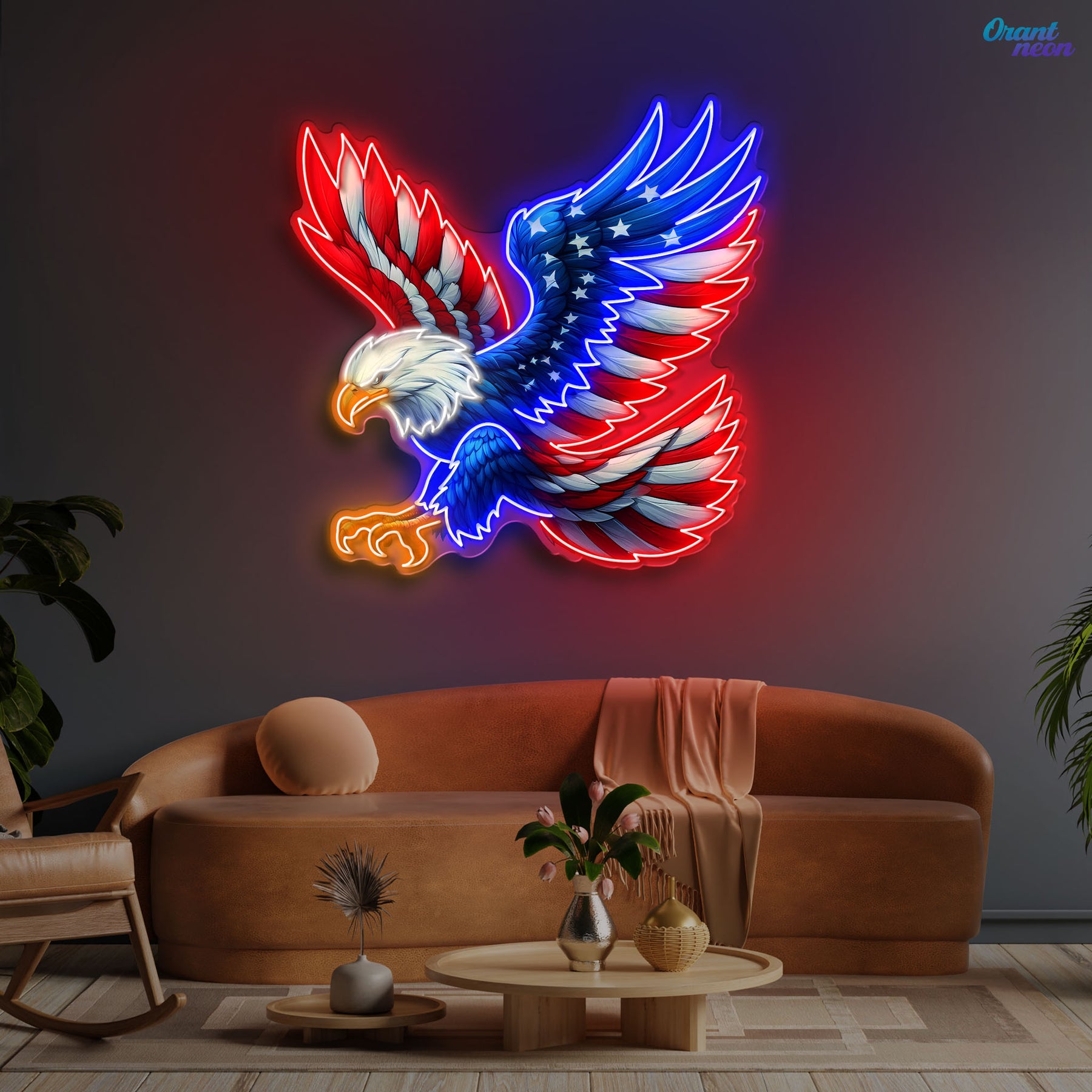 German Eagle Flag Neon Sign Light Artwork