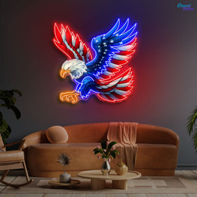 German Eagle Flag Neon Sign Light Artwork