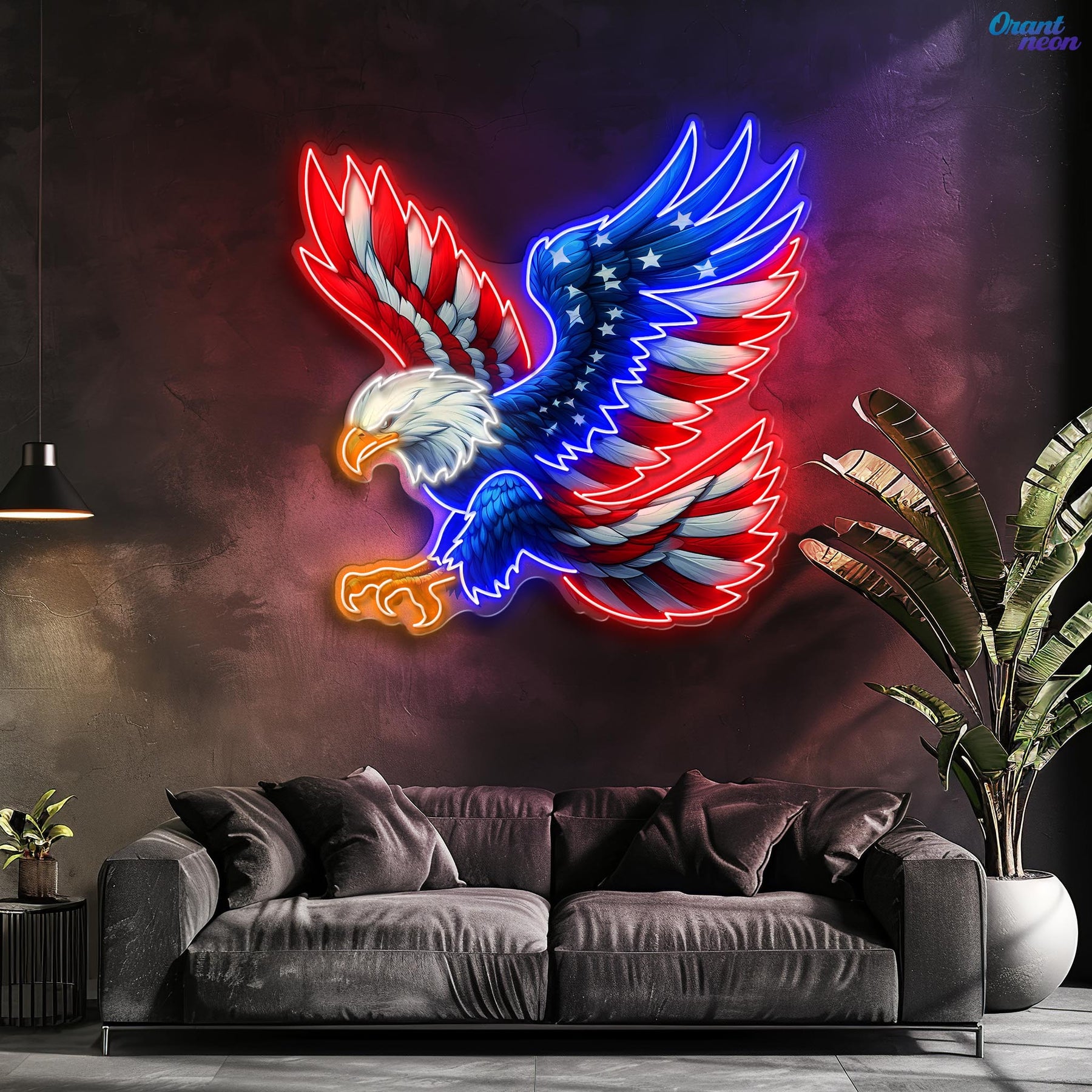 German Eagle Flag Neon Sign Light Artwork